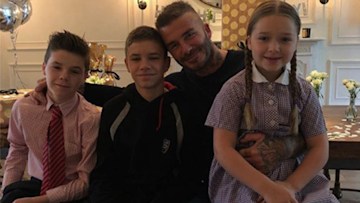 David Beckham celebrates 43nd birthday with children