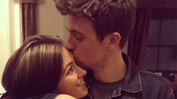 Greg James with his fiancee Bella 
