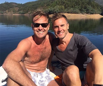 Gary Barlow shares shirtless photo of Jason Donovan on 50th birthday