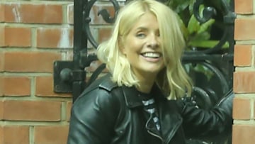holly willoughby rides motorbike