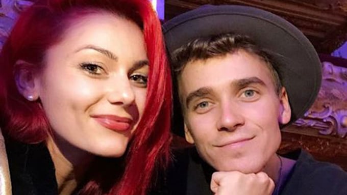 Dianne Buswell and Joe Sugg smile