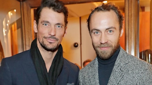 Newly engaged James Middleton has a festive night out with David Gandy