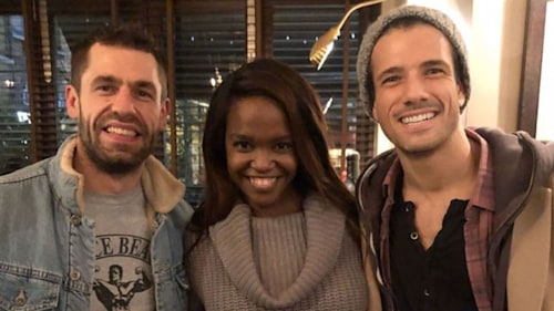 Oti Mabuse enjoys surprise reunion with Strictly partners Kelvin Fletcher and Danny Mac