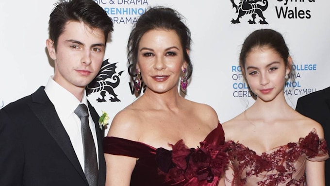 Catherine Zeta-Jones' children Dylan and Carys steal the show in photo ...