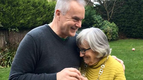 Huw Edwards delights fans with rare photo of lookalike mum