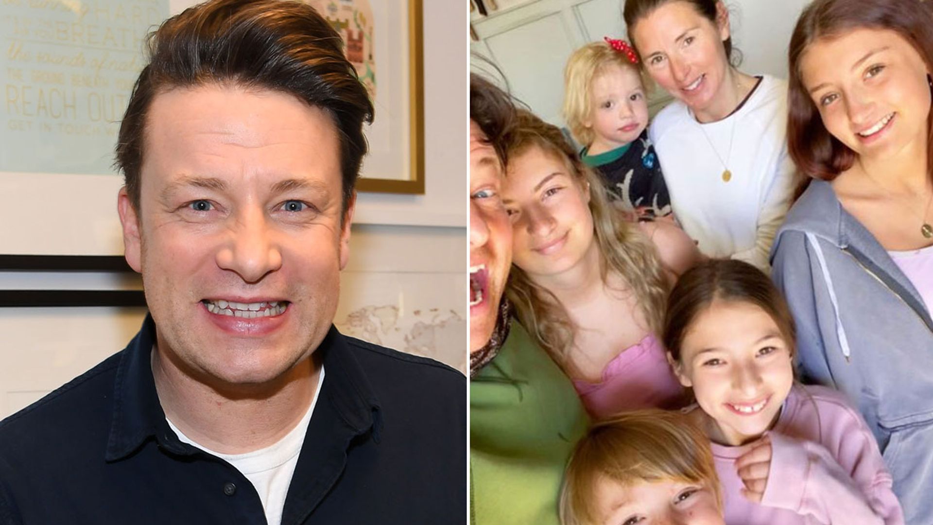 Jamie Oliver shares family photo with wife Jools for this