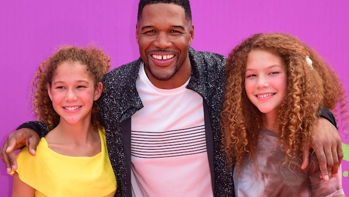 GMA's Michael Strahan's twin daughter show support for famous dad in ...