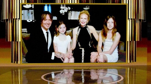 Nicole Kidman and Keith Urban's daughters make very rare appearance at the 2021 Golden Globes from home