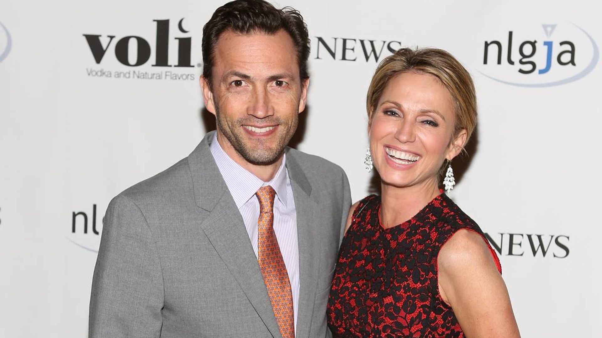 GMA S Amy Robach And Husband Look Ecstatic At Joyous Family News HELLO   Amy Robach Husband T 