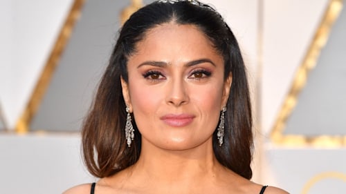 Salma Hayek makes Live! appearance in plunging outfit to reveal surprising nighttime routine