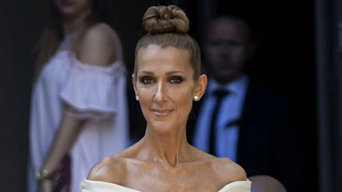 Celine Dion looks breathtaking in plunging tuxedo as she shares emotional message