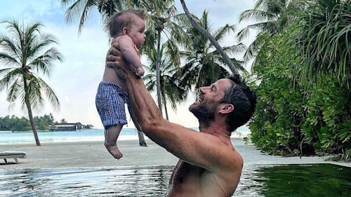 Jamie Redknapp's baby son Raphael causes a stir with 'twin' - take a look