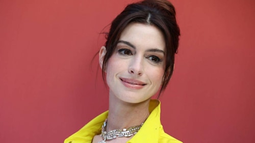 Anne Hathaway radiates beauty as she admits she's 'on cloud nine'
