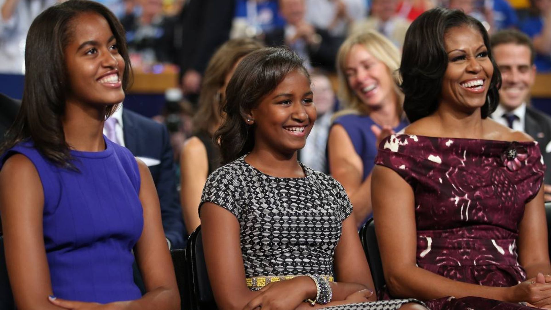 Michelle Obama took to Instagram to share a rare photo of her daughters Mal...