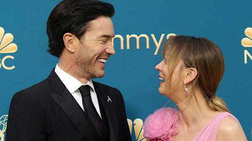 Kaley Cuoco and Tom Pelphrey look so in love during red carpet debut at the Emmys