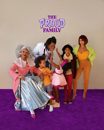 Beyonce and her family dressed up as the Proud Family for Halloween