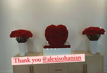 Flowers Serena Williams received from her husband Alexis Ohanian