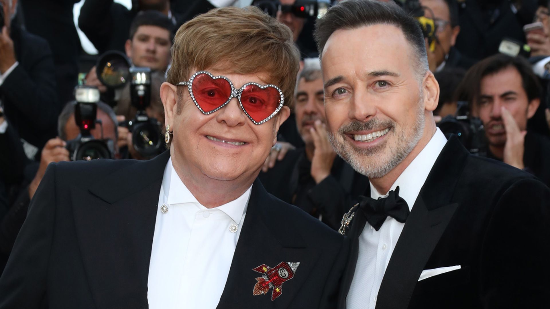 Sir Elton John and David Furnish appear in incredible photo with their sons  fans react