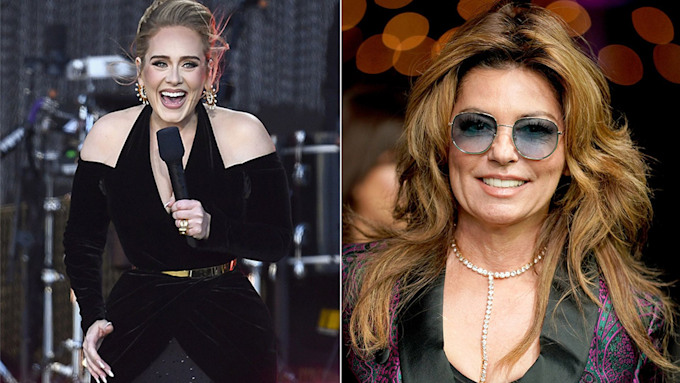 Shania Twain shocks Adele with surprise appearance - and her reaction ...