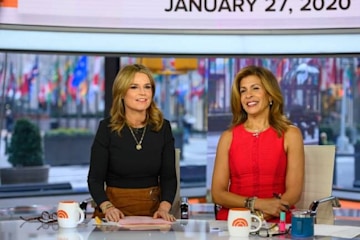 Savannah Guthrie and Hedi Kotb in the studios today 