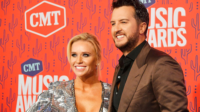 Luke Bryan and Caroline look happy as they pose together