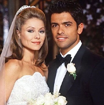 Kelly Ripa and Mark Consuelos as characters Hayley and Mateo getting married