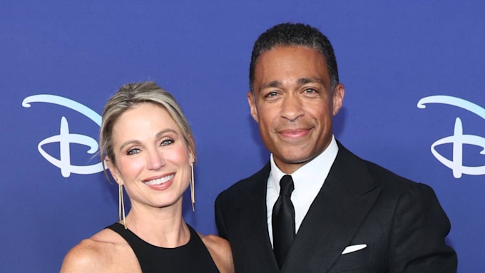 Amy Robach on the red carpet with TJ Holmes