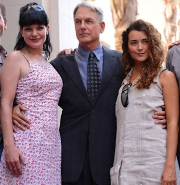 Pauley Perrette with Mark Harmon 