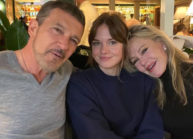Antonio Banderas and Melanie Griffith pose for rare family picture with  youngest daughter | HELLO!