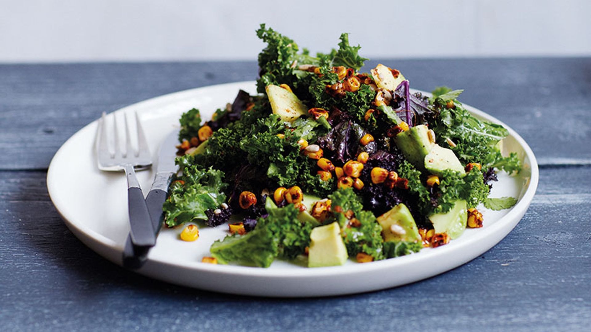 Recipe of the week burnt corn, kale and lime salad HELLO!