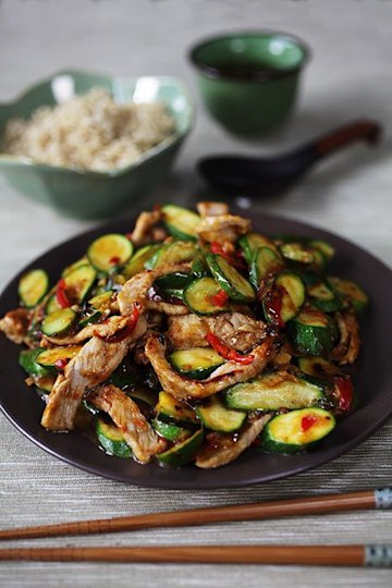 Recipe of the week: Sichuan pork with baby courgettes | HELLO!