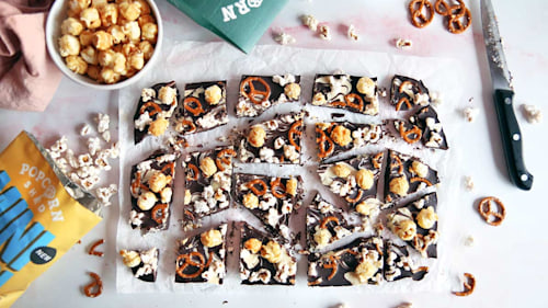 This Chocolate & Popcorn Bark recipe is the early Easter gift you've all been waiting for