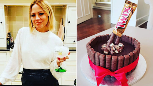 Kimberley Walsh makes incredible Twix piñata cake for husband's birthday – see it here