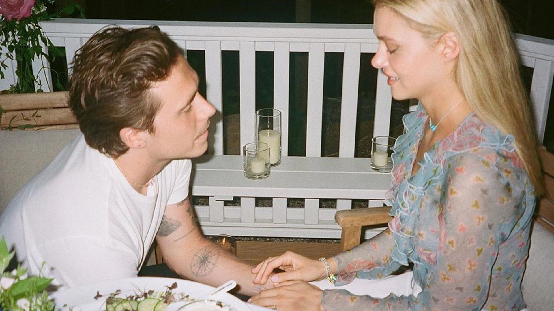 Brooklyn Beckhams Romantic Dinner For Fiancée Nicola Peltz Will Leave You Baffled Hello