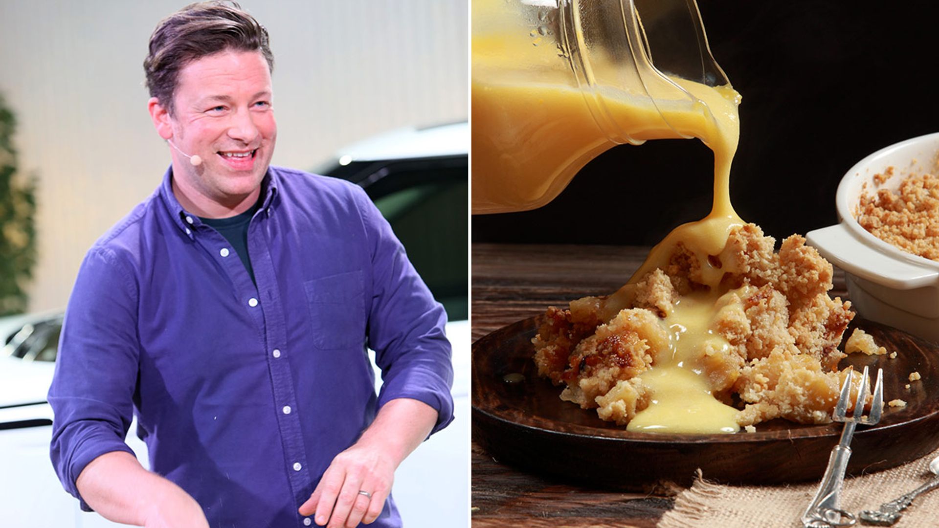 Jamie Oliver shares the BEST hack for a quick and easy crumble | HELLO!