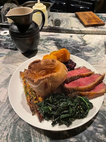 Fallow restaurant roast dinner with Yorkshire pudding
