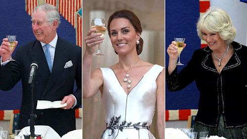 Real reason King Charles, Queen Camilla, Prince William & Co have six glasses at state banquets