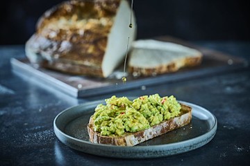 Avocado on sourdough bread