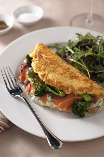 Smoked Salmon Omelette Recipe Tenderstem Broccoli And Smoked Salmon