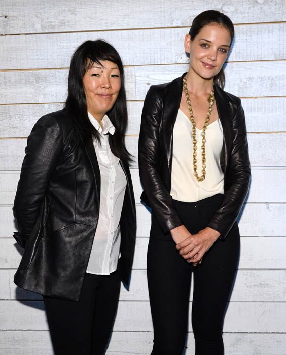 New York fashion week: Katie Holmes attends Holmes & Yang fashion show ...