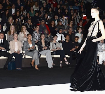 Princess Charlene attends the Giorgio Armani show at Milan Fashion Week ...