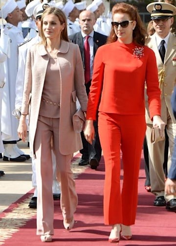 Queen Letizia, Princess Lalla Salma of Morocco and Princess Victoria of ...