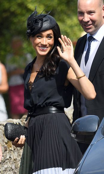 meghan markle black fascinator