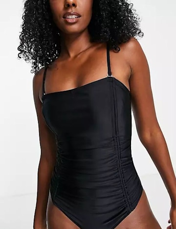 tummy control swimsuit at asos strapless style