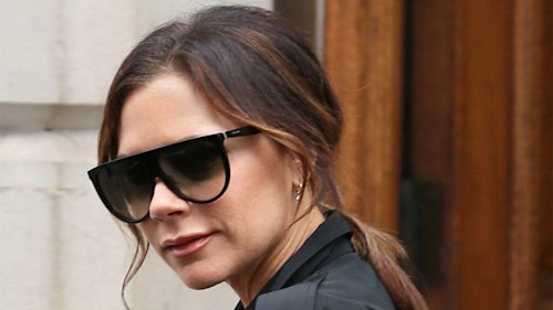 HOW on earth did Victoria Beckham make gold foil trousers look this chic?