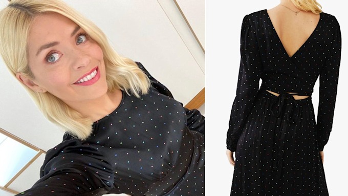 Holly Willoughby surprises in silky cut-out wrap dress on This Morning ...