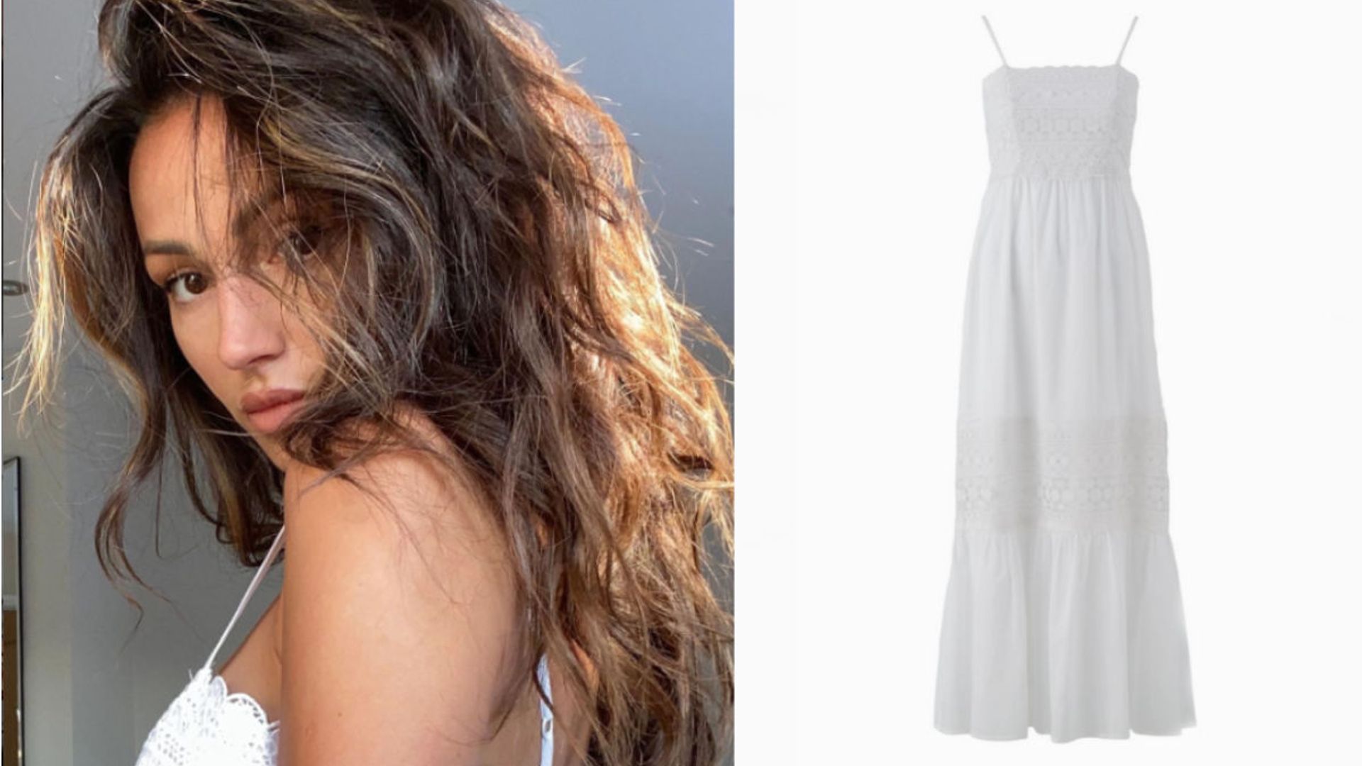 michelle keegan white maxi dress