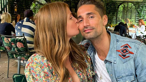 Millie Mackintosh stuns in plunging silk dress for romantic date night