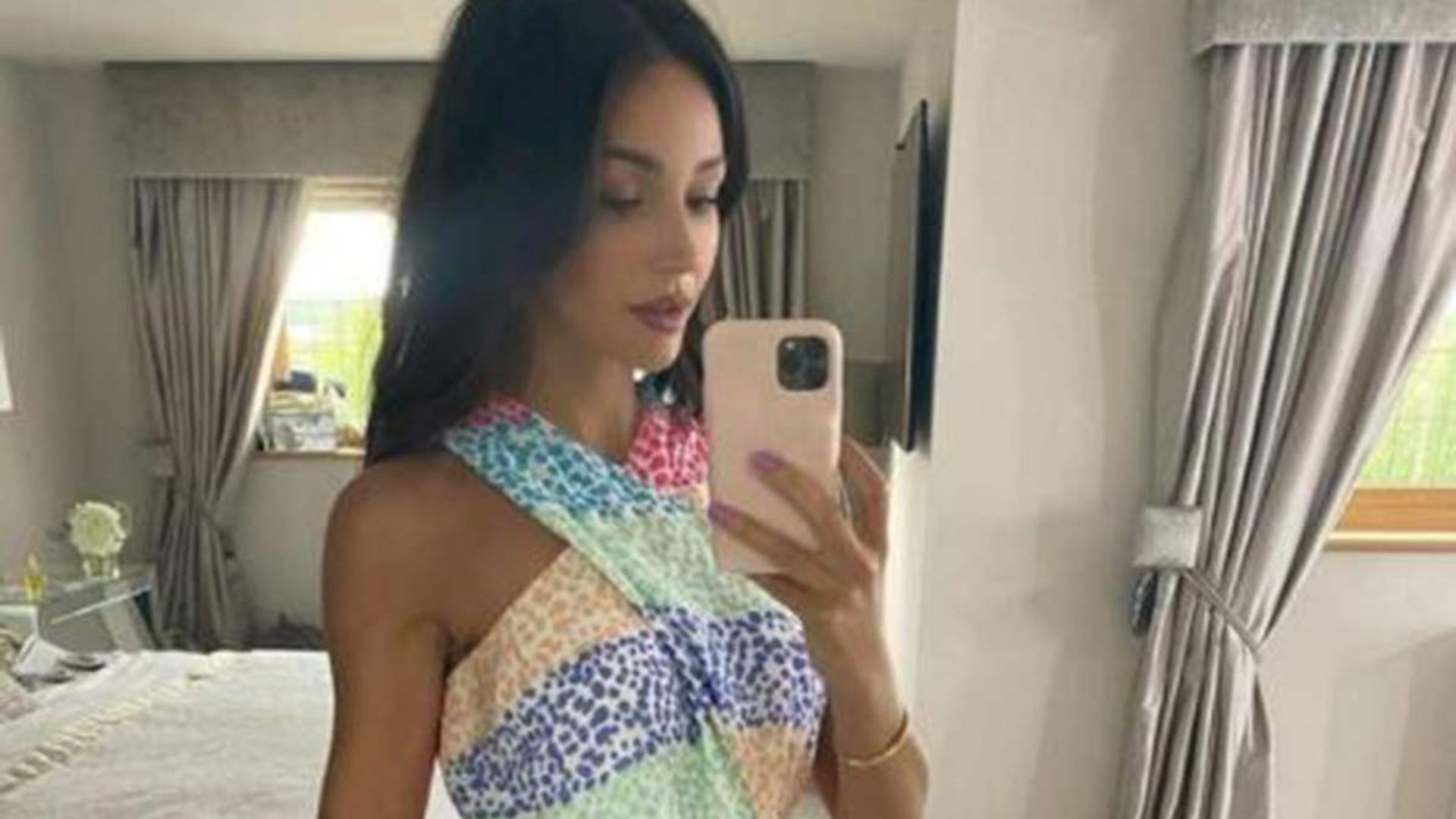 michelle keegan multi coloured dress