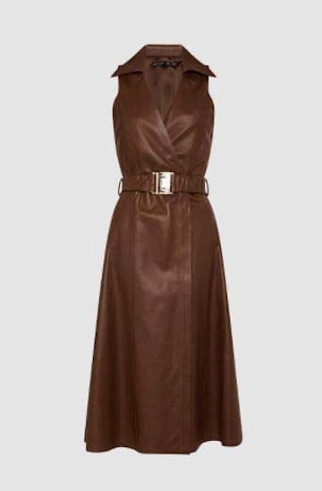 Amanda Holden's plunging leather dress and knee-high boots will leave